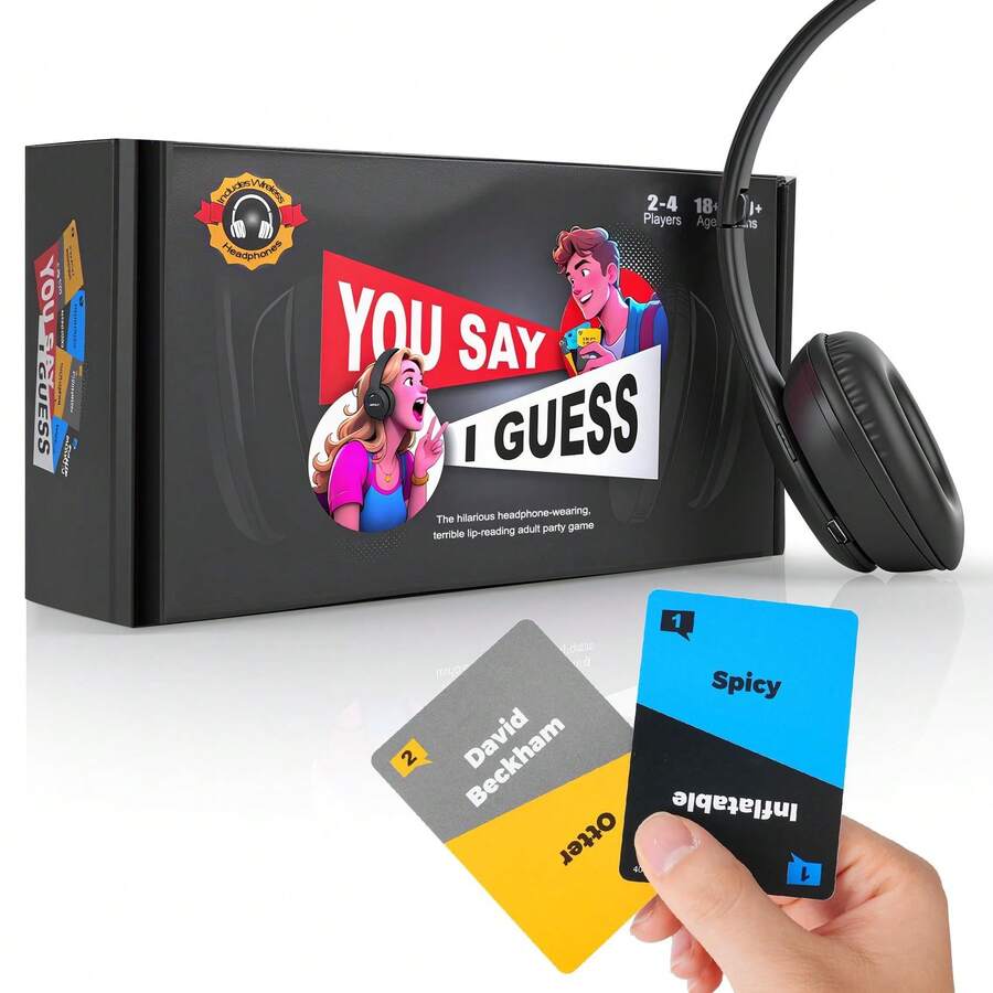 Juego de rompecabezas interactivo de tarjeta de desafío de escritorio de fiesta de auriculares - Regalo perfecto de cumpleaños o Navidad