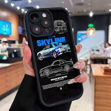 Funda para teléfono con el icónico diseño del Nissan Skyline R34, un deportivo. Esta elegante funda luce el legendario Nissan Skyline R34 con bocetos detallados y colores vibrantes. Compatible con  17,  16 Pro Max,  15 Pro Max,  13 y  12. Fabricada en TPU resistente, ofrece una excelente protección contra golpes y caídas. Un regalo perfecto para amantes de los coches, amigos, familiares, cumpleaños, Navidad u ocasiones especiales. Mantén tu teléfono protegido mientras celebras la historia del automóvil. - Negro - Ver 1
