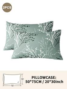 1pc/2pcs/4pcs Polyester Floral Pattern Pillowcase (Pillow Insert Not Included), Soft & Comfortable, Suitable For All Seasons - Multicolor - View 26