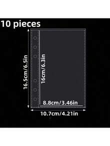 1pc A6 Transparent Sticker Book, Loose-Leaf Binder, Sticker Album, Sticker Pages, Stamp Collection Book, Pocket Book, 3D Stickers, Sticker Book, Photo Storage Sleeves, Book Cover, Trading Card Box, Photo Album, Budget Planner, Diary, Notebook, Office Supplies - Multicolor - View 10