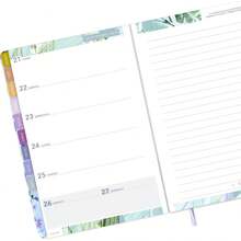 mano® Agenda 2026 ALMA Semana páen horizontal y hoja de líneas a la derecha - 168 Páginas - Incluye separadores mensuales- Tamaño tipo (CON STICKERS) - Pegatinas de estafa - Ver 9
