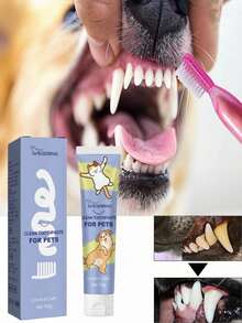Pet Dental Toothpaste - Pet Tartar & Stain Removal, Teeth Whitening & Oral Care Toothpaste. Pet Dental Cleaning Toothpaste, Pet Dental Cleaning Spray. Toothpaste, Dental Spray, Toothbrush And Other Pet Dental Care Supplies - Multicolor - View 3