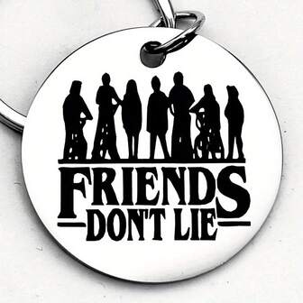 1 Stück Schlüsselanhänger aus Edelstahl, der Ehrlichkeit zwischen Freunden, einzigartige Kreativität und modische Geschenke symbolisiert, perfekt für Geburtstags- oder Neujahrsfeiern