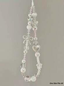 2026新年、情人节、蝴蝶结金色心形手机挂绳、简约星星吊坠腕带、可拆卸挂绳、多功能户外手持挂绳、防丢防盗手机壳挂饰、附赠礼品垫，适合在生日、节日等场合赠送给母亲、家人、朋友。 - 彩色 - 查看 10