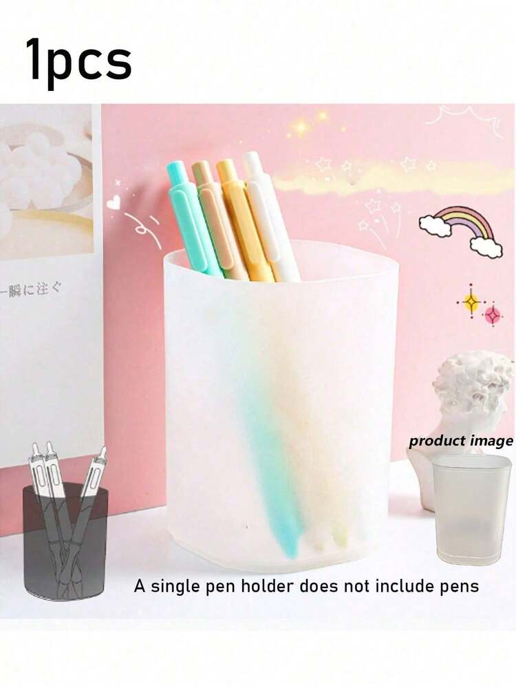 Nordic Style Gold Pen Holder And Makeup Brush Organizer - Portable Multi-Functional Desktop Storage, Can Hold Cosmetics And Office Supplies, Elegant Design, Durable Material, Compact & Portable | Ideal For Home Desk Decor, Study Room Organization, Also A Great Birthday Gift For Women And Teenagers | Minimalist Aesthetics, Waterproof Surface, Easy To Clean, Suitable For Bedroom, Office Or Travel,Room Decor - Multicolor - View 11