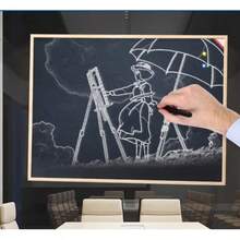 Wooden Framed Chalkboard, Erasable Chalk Board For Teaching, Home, Business, Advertising, Display - Black - View 2