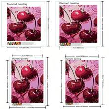 1 sztuka DIY Diamentowy obraz – Wiśnia owocowa, pełne wiercenie, dekoracja domu, 11,8*15,7 cala/30*40 cm - Wielokolorowe - Zobacz 7