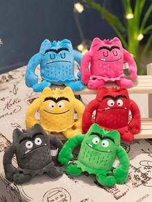 7 Peças Brinquedos de Pelúcia Monstros Coloridos em Estilo Cartoon, Bonecas de Monstrinhos com Expressões Engraçadas, Brinquedos de Pelúcia de Animais, Presente de Aniversário para Crianças, Decoração de Natal e Feriados - Multicolorido - Visão 5