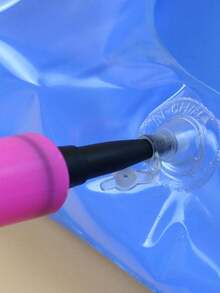 1pc Balloon Inflator, Balloon Air Pump, Hand-Operated Air Pump, Portable Plastic Balloon Inflator, Suitable For Birthday Party, Back To School, Valentine's Day And Other Occasions (Random Color And Style) - Pink - View 7