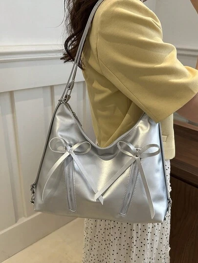 女士PU单肩包，时尚百搭斜挎包，手提包，托特包