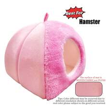 Ninho 3 em 1 para pequenos animais de estimação, cama de esponja espessa adequada para hamsters, porquinhos-da-índia, coelhos e ouriços, casinha e esconderijo multicoloridos para animais. - Multicolorido - Ver 14
