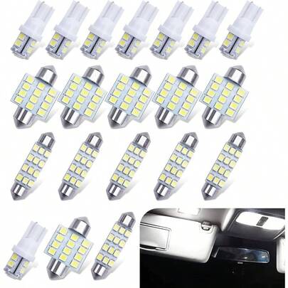 20 PCS Car Lights Kit, High Brightness Reading Lights, T10 License Plate Lights, Universal Most, Trucks And White