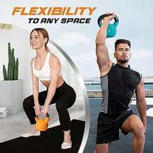 Gusseisen Kettlebell mit Neopren Beschichtung für Training, Mehrfarbige Optionen, Schwunghantel und Kugelgewicht - C. 6KG - Naranja - Ver 6