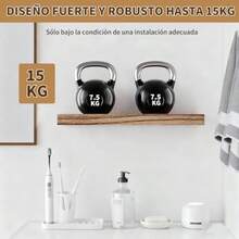 6 Pzs Repisas Flotantes de 50*15*2.5cm, Estantes Flotantes Soportar Hasta 15 kg, Repisas Flotantes de Pared, Estante de Almacenamiento Flotante Simple y Moderno para Sala, Baño, Dormitorio y Cocina(default) - Multicolor - Ver 5