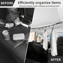 1pc Portable Travel Clothing Drying Rope, Multi-Functional Hanging Clothes Rack For Vehicles, Car Clothes Drying Rope, Can Be Equipped With 2/4 Metal Hooks, Car Interior Accessories, Retractable Travel Laundry Line, Essential Equipment For Suspended Camping - Black - View 4
