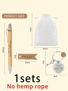 10pcs Employee Appreciation Gift Set, Thank You Colleague Keychain Gift And Inspirational Pen - With Organza Bag And Thank You Card, Suitable For Colleagues, Employees, Teachers, Team Appreciation Party Gifts, Ramadan Gifts - Multicolor - View 11