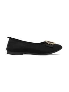 Girls & Teens Outdoor Casual Fashionable Breathable Flat Shoes - Black - View 2