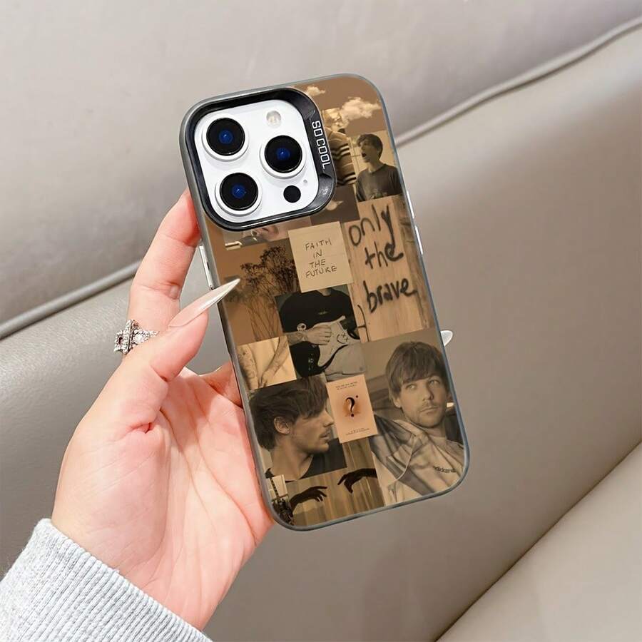 Funda de teléfono diseñada específicamente para el cantante L-Louis T-Tomlinson, compatible con los modelos 17, 16E, 16, 15, 14, 13, 12, 11 Mini, Pro, Max, Air, X, XR, XSMAX, 8 y 7 Plus, con una superficie mate y protección anti-caída. - Colores mezclados - Ver 1