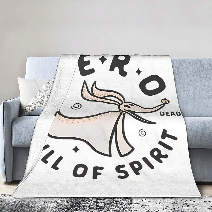 Nightmare Before Christmas Zero Dog Knitted Blankets Fleece 90s Full Of Spirit Ultra-Soft Throw Blanket For Home Couch Quilt - 款式2 - 查看 1