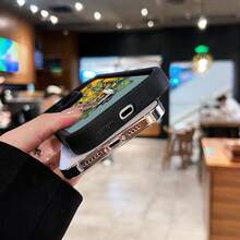 Funda para móvil de las  con diseño de fiesta de pizza, compatible con teléfonos ,  17,  16 Pro Max,  15 Pro Max,  13 y  12. Fabricada en TPU, ofrece protección contra golpes y caídas. Ideal para fans de todas las edades; un regalo perfecto para cumpleaños, amigos y Halloween. - Negro - Ver 4
