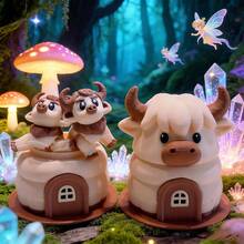 Mô hình bò cao nguyên dễ thương in 3D + Mô hình giường bò cao nguyên, Tượng nhỏ bằng nhựa trang trí bàn làm việc, Quà tặng ngày lễ - Nhiều màu - Xem 5