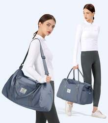 Bolsa Deportiva para el Gym con Compartimento para Zapatos y Bolsa de Agua Húmeda,Bolsas de Viaje para Hombre y Mujer,Ideal para Viajes, Entrenamiento, Yoga, Deportes KXGQ - 1 - Ver 7