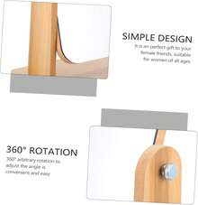 BESTYASH Espejo de Maquillaje Base de Escritorio Espejo Cosmético 360 Grados para Mujeres Decorativo