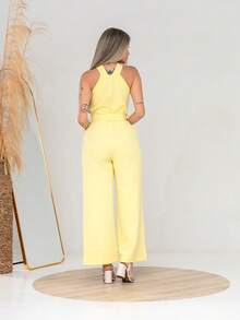 Tailored Jumpsuit With Zipper M3094 - Amarillo - Ver 2