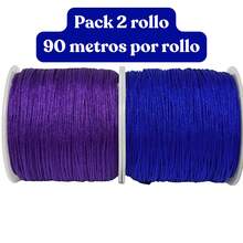 180 Metros-hilo Chino Para Pulseras 0.8mm- 2 Carretes Diy - morado-rey - Ver 3