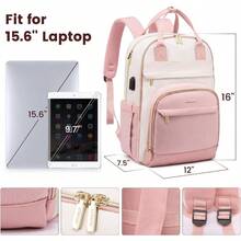 LOVEVOOK Backpack For WomenLaptop Backpack Women Fits 15.6 Inch Laptop Bag School Backpacks Fashion Travel Work Anti-Theft Bag Waterproof Business Computer College Backpack Purse - Beigepinkpink - View 4