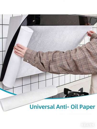 5m/10m (1 Roll) 24pcs/Set High Quality Non-Woven Fabric Cooker Hood Filter Paper, Replaceable Oil Smoke Filter Paper With Mold-Proof Self-Adhesive Strips And Oil-Proof Stickers, Foldable And Space-Saving Kitchen Oil Smoke Filter Paper