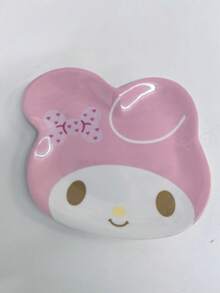 1pc Sanrio Cartoon Cute Ceramic Dishware, Cake/Snack/Fruit Plate