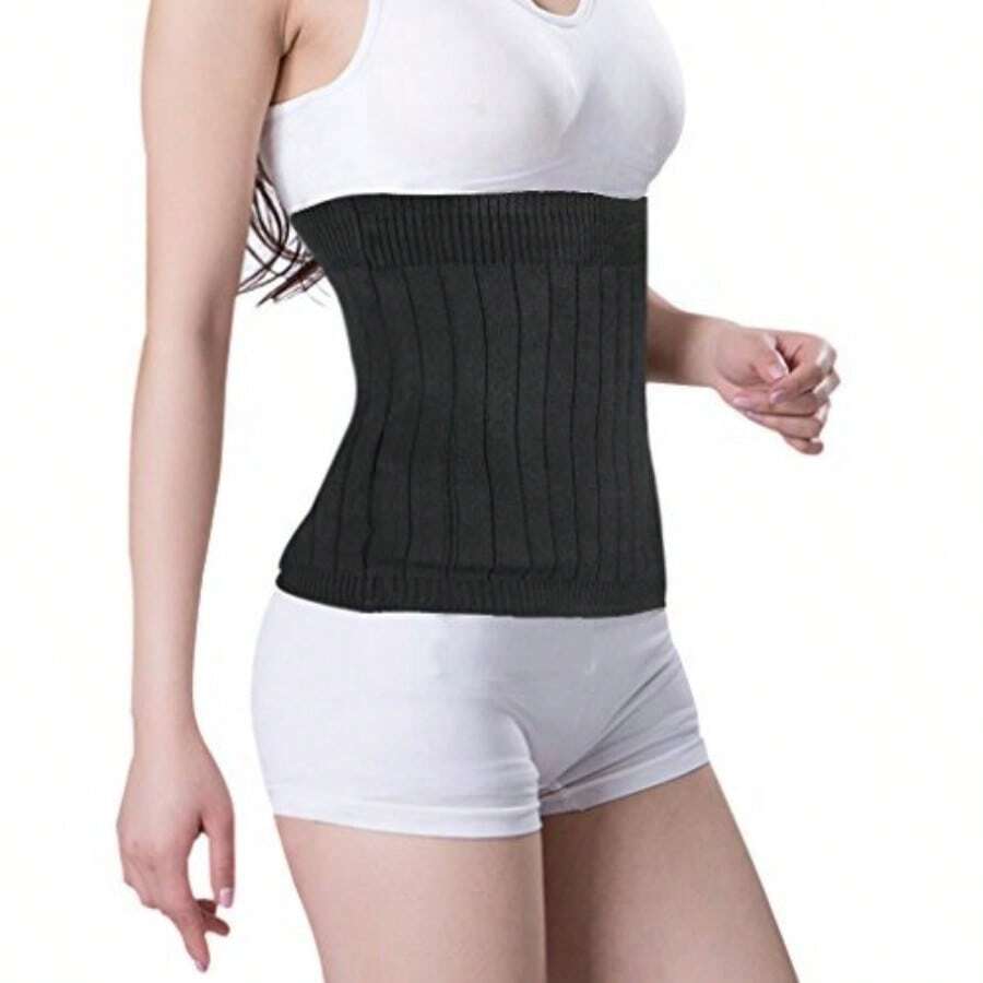 Warmth-Retaining Waist Belt For All Seasons Providing Warmth And Protection To The Lower Back And Abdomen Features A Soft Lining And Adjustable Support - Black - View 1