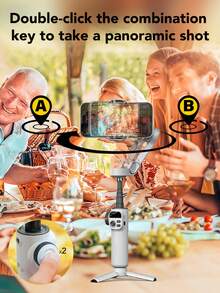 AOCHUAN 3-Axis Gimbal Stabiliser, Foldable Anti-Shake Handheld Mobile Gimbal, LED Screen, Four Classic Shooting Modes, Smart Follow, 360-Degree Rotation Mode, Multi-Angle Stabiliser With Face/Body Tracking, Professional Video Vlog Stabiliser For Sports And Travel, White, Festive Gift Compatible With Iphone Android Phone For Winter Vacation, Travel Vlog, Outdoor Activities, Live Streaming, Stabilized Vlogging Vacation Travlel Studio Outdoor Live Streaming Travel Vlog Video Recording Influencer Content Gimbal Stabilizer Phone Stabilizer ActiveTrack - White - View 7