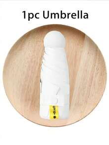 1pc Mini Pocket Capsule Umbrella - Fresh Vinyl Sunshade, Foldable, Ironed Fabric, Fashionable Compact, Suitable For Sunny And Rainy Days, Windproof, UV Protection, Ideal For Everyday Outdoor Use And Holiday Gifts,Women's Day,Travel Essentials,Wedding Favours,Y2k,Bedroom,Car Accessories Women,Kitchen Deccor - Multicolor - View 15
