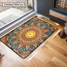1pc Extra Large Bohemian Purple Mandala Area Rugs - Non-Slip Machine Washable Floor Rugs With Purple/Blue/Pink/Black/Teal Intricate Pattern, Durable Polyester & TPR Backing For Living Room, Bedroom, Home Decor - Kiểu 8 - Xem 8