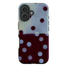 Wine Red Polka Dot Phone Case - Retro Grainy Style, Cozy Textured Vibe. Dual-Layer Shockproof Protection, Perfect Gift For Him/Her Compatible With IPhone 17 Air 16 15 14 13 12 11 Plus Pro Promax &  Galaxy S22-25 Ultra Fe EDGE - Màu hỗn hợp - Xem 2
