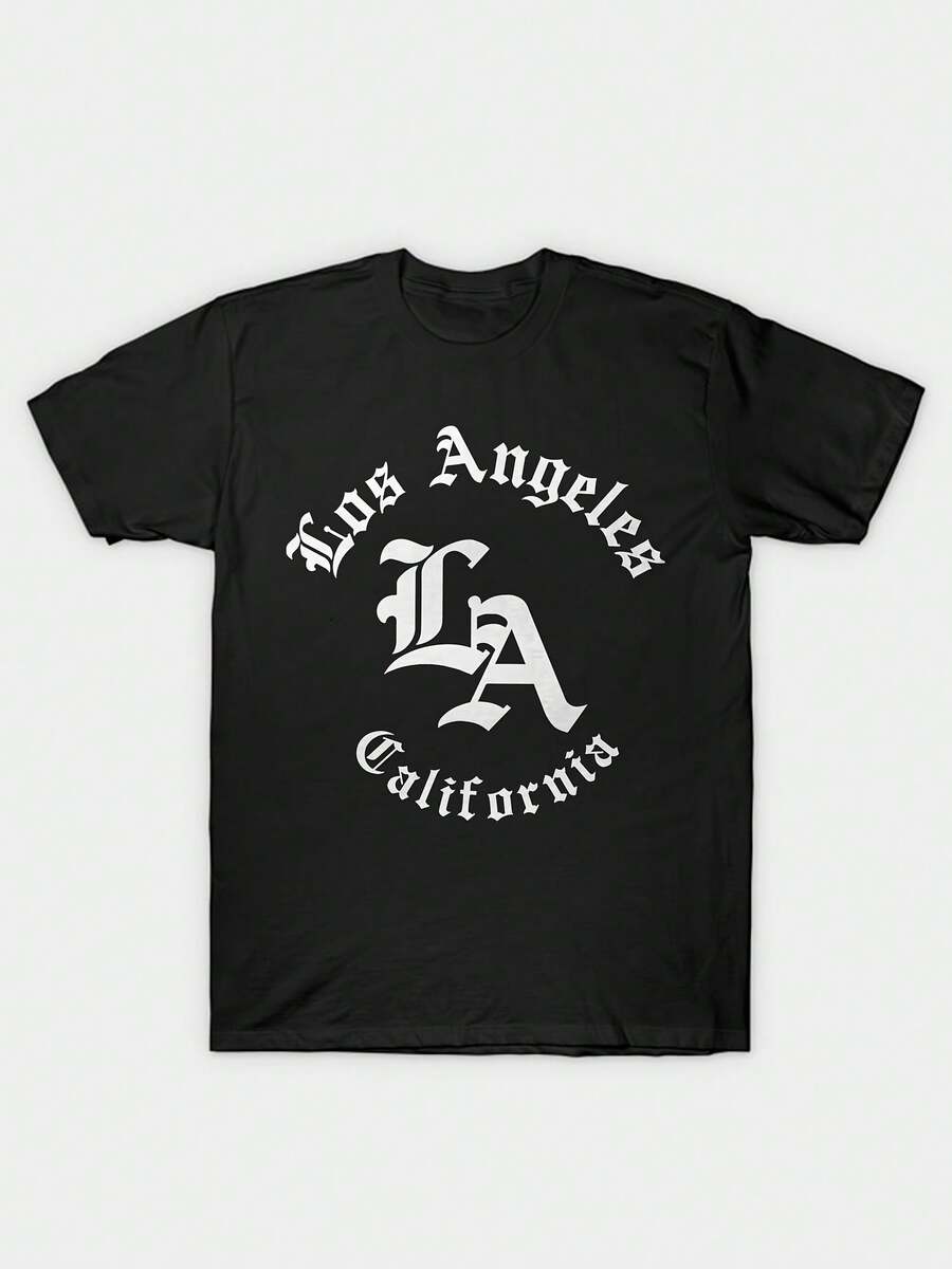 Los Angeles California Gothic Typography - Negro - Ver 1