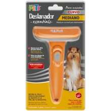 Fancy Pets Deslanador Curvo para Perros CH, Cuchilla Metálica Fina, Ergonómico para Pelo Medio y Largo, Eliminación Suave de Pelo Muerto y Prevención de Nudos, 16 cm(Mediano) - Multicolor - Ver 1