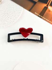 1pc Sweet Girl Heart Contrast Color Claw Clip, Simple Fashionable Elegant Hair Clip For Bun, Ponytail, Suitable For Daily, Festivals, Valentine's Day Gift Hair Accessories Fashion Hair Clips Women Hair Claws Fashion Hair Clutch Elegant Hair Jaw Clip - Multicolor - View 10