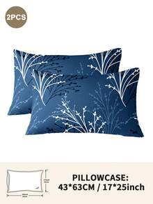 1 pièce/2 pièces/4 pièces Taie d'oreiller à motif floral en polyester (insert de coussin non inclus), douce et confortable, convient pour toutes les saisons - Multicolore - Voir 21