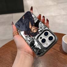 Funda de Teléfono de Chico Genial de Cómic Japonés para iPhone 16, 15, 14, 13, 12, 11 Pro Max, X, XR, XS Max, 8, 7 Plus - Cubierta Trasera Mate a Prueba de Golpes - Colores mixtos - Ver 2