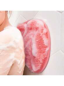 1个足部淋浴按摩刷，浴缸背部清洁垫，防滑浴室垫，足部按摩垫，柔软材质防滑底部 - 彩色 - 查看 4