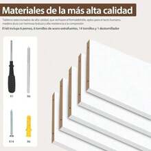 2 Piezas Repisas Flotantes,Estantes Flotantes de Pared, Que Se Pueden Ensamblar Libremente,Repisas Flotantes de Pared,Adecuado para Dormitorio, Sala de Estar, Estudio, Cocina, baño, etc.(‎Blanco) - Multicolor - Ver 4