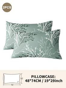 1pc/2pcs/4pcs Polyester Floral Pattern Pillowcase (Pillow Insert Not Included), Soft & Comfortable, Suitable For All Seasons - Multicolor - View 9