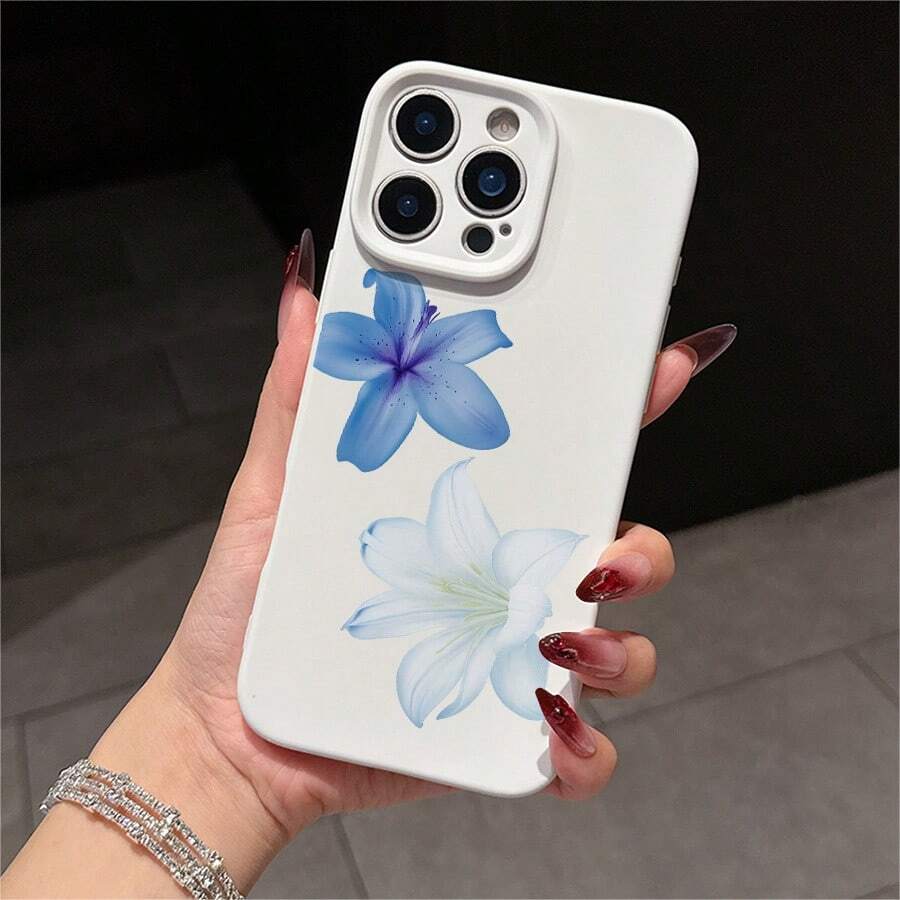 Funda para teléfono compatible con iPhone 17 Air/16e/15/14/13 Pro, Pro Max, Plus, orificio de precisión + funda suave, agarre cómodo, colores ricos y versátiles, a prueba de golpes, adecuada para hombres y mujeres - Blanco - Ver 1