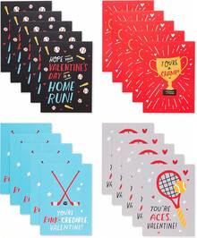 American Greetings - Tarjetas para el día de San Valentín para niños en la escuela y el intercambio de clases, deportes (40 unidades) - Piel Real Valentines - Ver 4