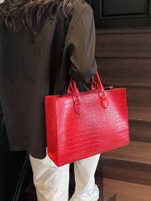 Fashion Snake Print Four Seasons Versatile Travel Shopping Bag Oversized Tote Tote Bag