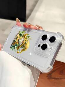 Funda para teléfono con espejo y temática de jardín de gnomos de lirio de los valles. También funciona como espejo y es compatible con  17,  16 Pro Max,  15 Pro Max,  13 y  12. Fabricada en TPU, garantiza protección contra golpes y caídas. Un regalo ideal para familiares, amigos, celebraciones navideñas, parejas y ocasiones especiales como Navidad, aniversarios o cumpleaños. - transparente - Ver 5