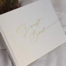 婚礼宾客签名册 - 简约优雅的签名册，可签名并添加照片 - 也是特别日子里完美的迎婴派对宾客签名册 - 彩色 - 查看 2